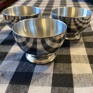 Set of 3 VINTAGE CHASE USA STAINLESS/CHROME COCKTAIL CUPS
